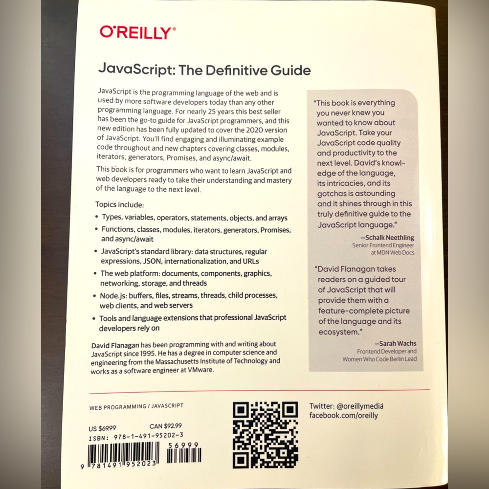 O’Reilly JavaScript The Definitive Guide. Never used. By David Flanagan. 7th ed. - Picture 2 of 2